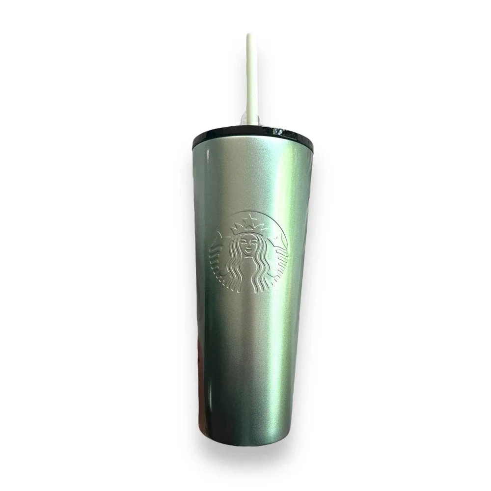 2022 Starbucks Green Ombre Stainless Steel Tumbler 16 oz Cold Cup NEW